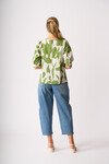 FOIL SCOOP NECK SWING TOP