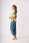 FOIL SCOOP NECK SWING TOP