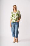 FOIL SCOOP NECK SWING TOP