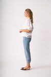 FOIL RUFFLE UP TOP