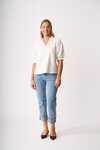 FOIL RUFFLE UP TOP