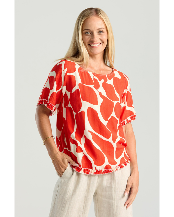 BLACKSTONE LYDIA FRILL TOP