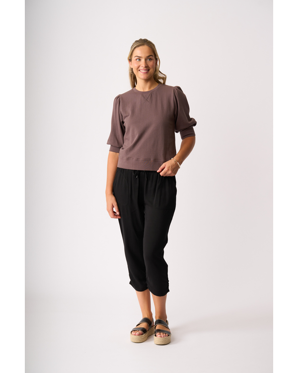 MEMO DETAIL SLEEVE SWEATSHIRT