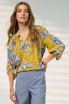 MADLY SWEETLY BLUEPRINT BLOUSE