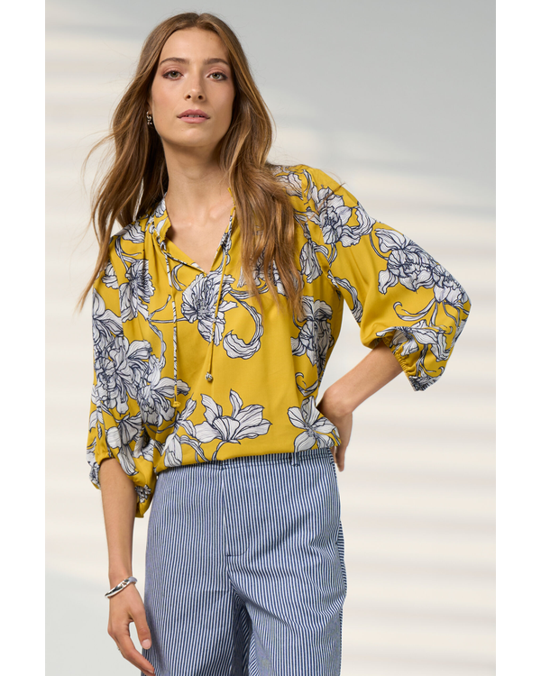 MADLY SWEETLY BLUEPRINT BLOUSE