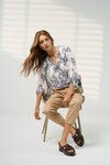 MADLY SWEETLY BLUEPRINT BLOUSE