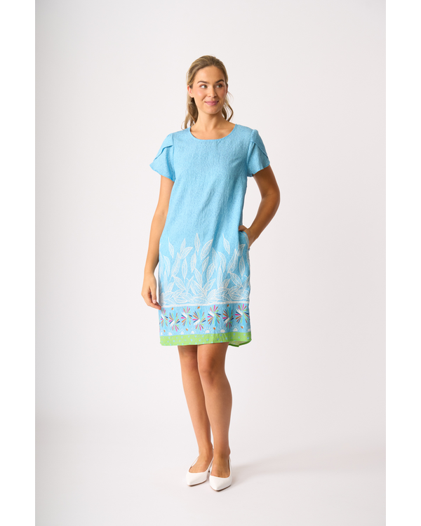 FOIL TULIP SLEEVE DRESS