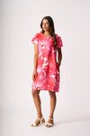 FOIL TULIP SLEEVE DRESS