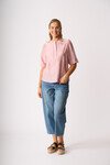 OH THREE CHECK LACE BLOUSE
