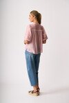 OH THREE CHECK LACE BLOUSE