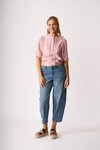 OH THREE CHECK LACE BLOUSE