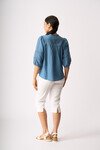 OH THREE CHECK LACE BLOUSE