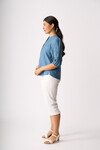 OH THREE CHECK LACE BLOUSE