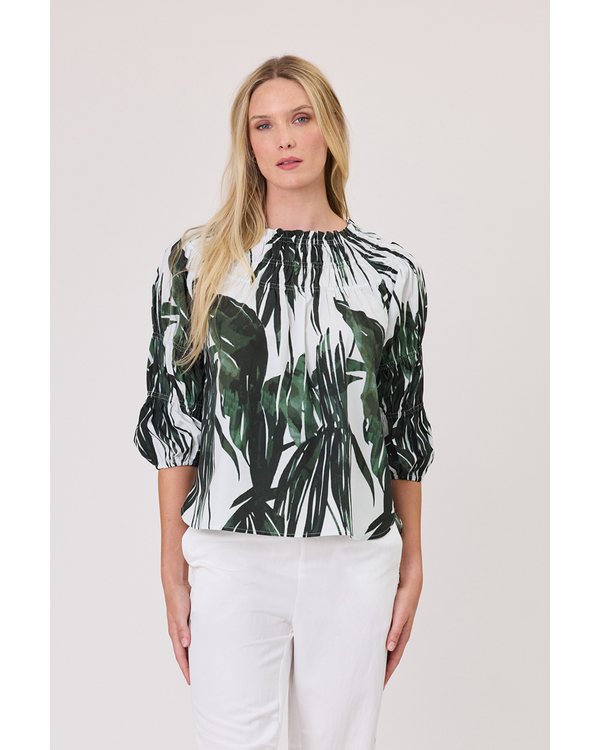 DUO BREEZE SHIRRED TOP