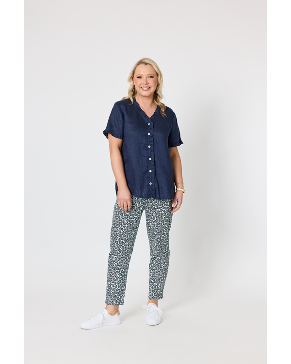 GORDON SMITH AUDREY LINEN TOP
