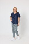 GORDON SMITH AUDREY LINEN TOP