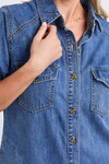 ELM AYLA DENIM MIDI DRESS