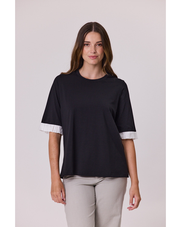 DEMOCRACY RUFFLE SLEEVE TEE