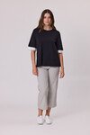 DEMOCRACY RUFFLE SLEEVE TEE