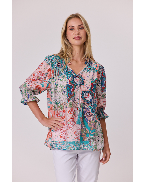 CLASSIFIED AURORA PEASANT TOP