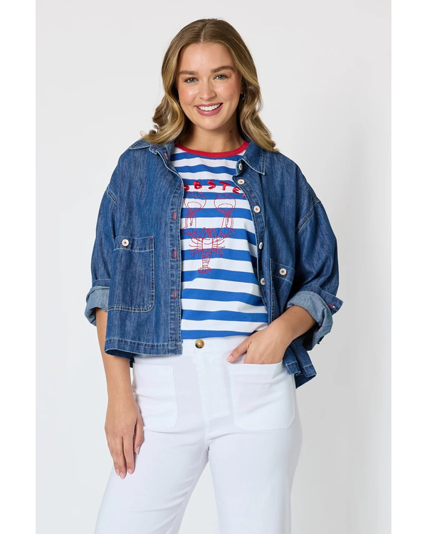 THREADZ COAST CROP DENIM JACKET