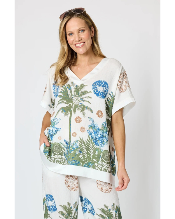 CLARITY ESCAPE PRINT TOP