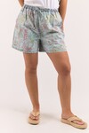 ELM JADE PRINTED DENIM SHORTS
